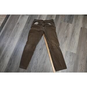 Prana Mens Brown Corduroy Pants Size 32 Slim Straight Outdoor Casual Cotton